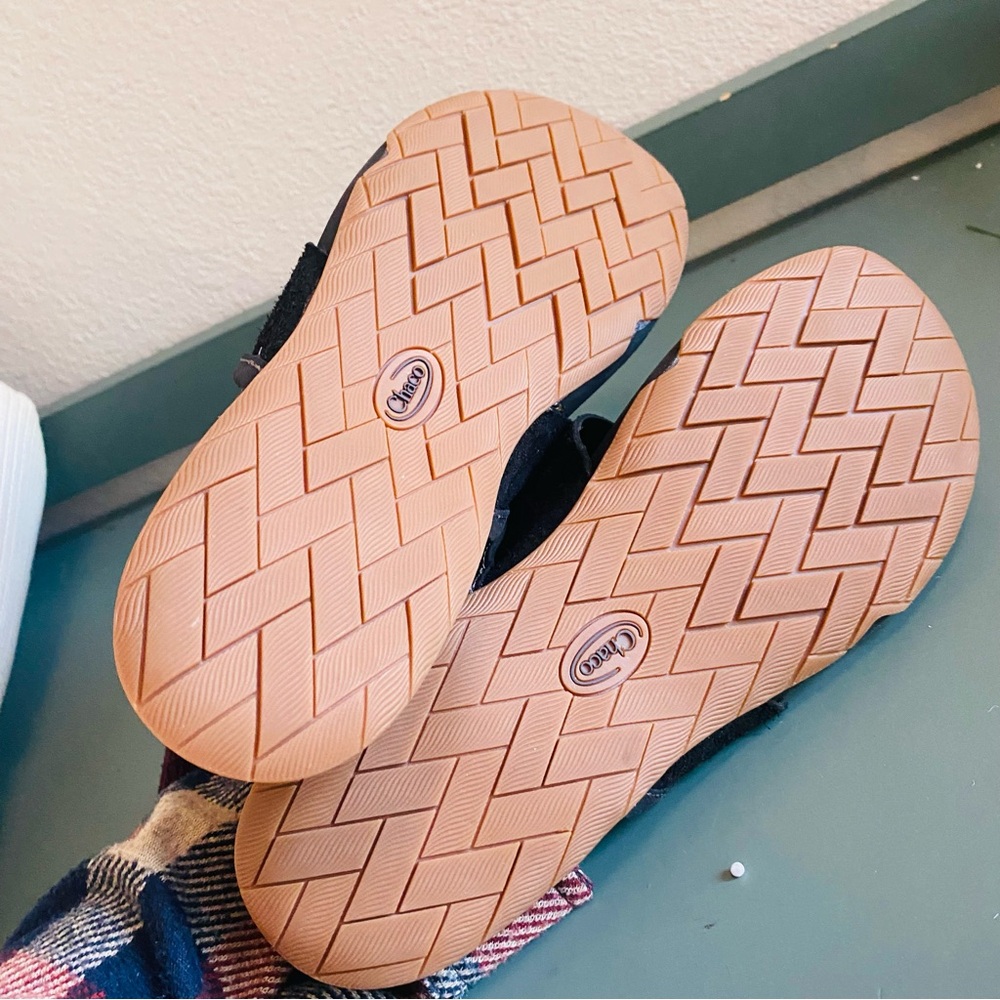 Chaco Women’s Hermosa Thong Sandal Leather Black 8 - Picture 8 of 9